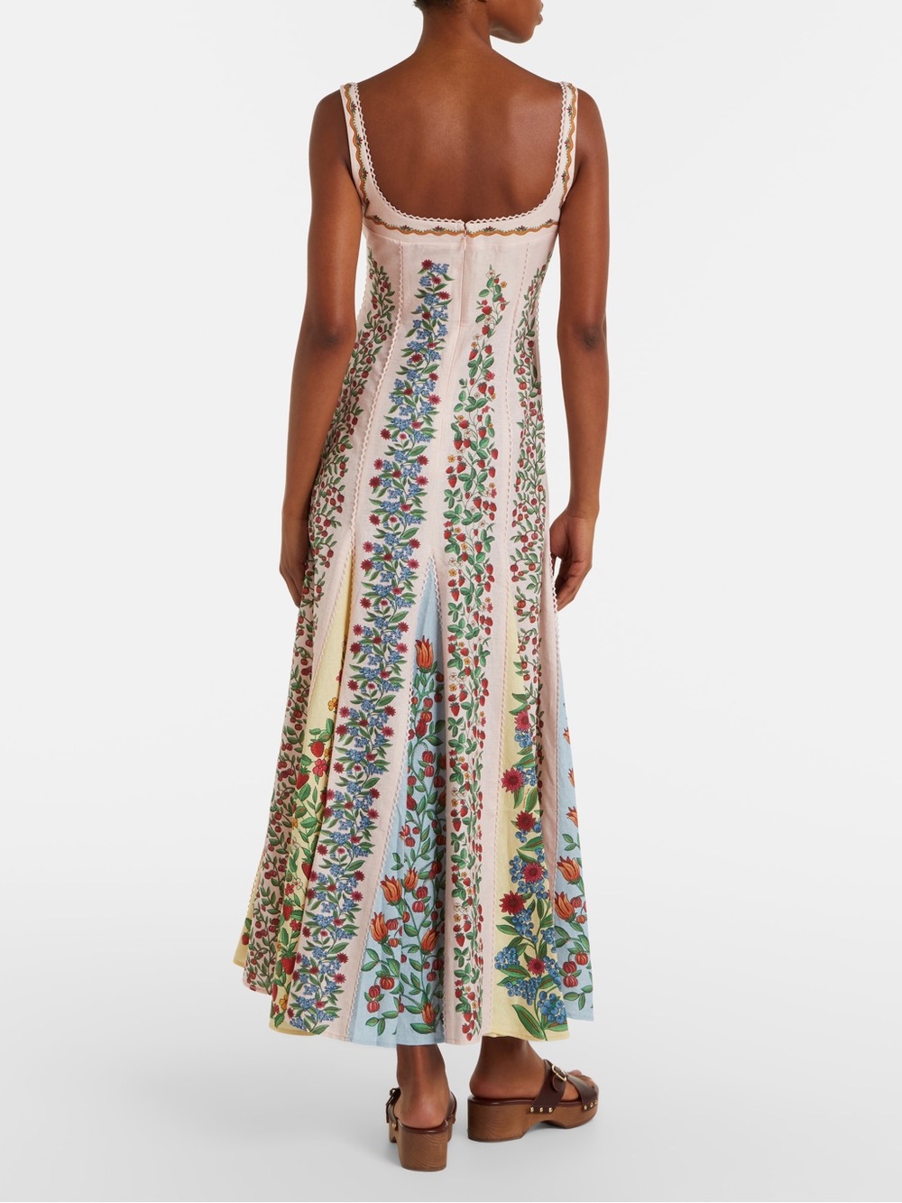 Farm Rio Fruit Beauty Scarf floral linen-blend maxi dress - Picture 7 of 9